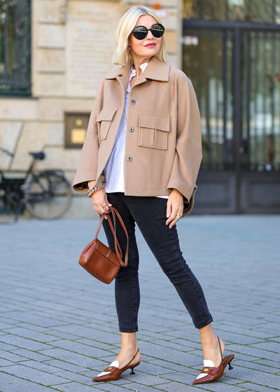 Oversize Jacke Camel