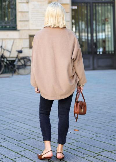 Oversize jacket camel