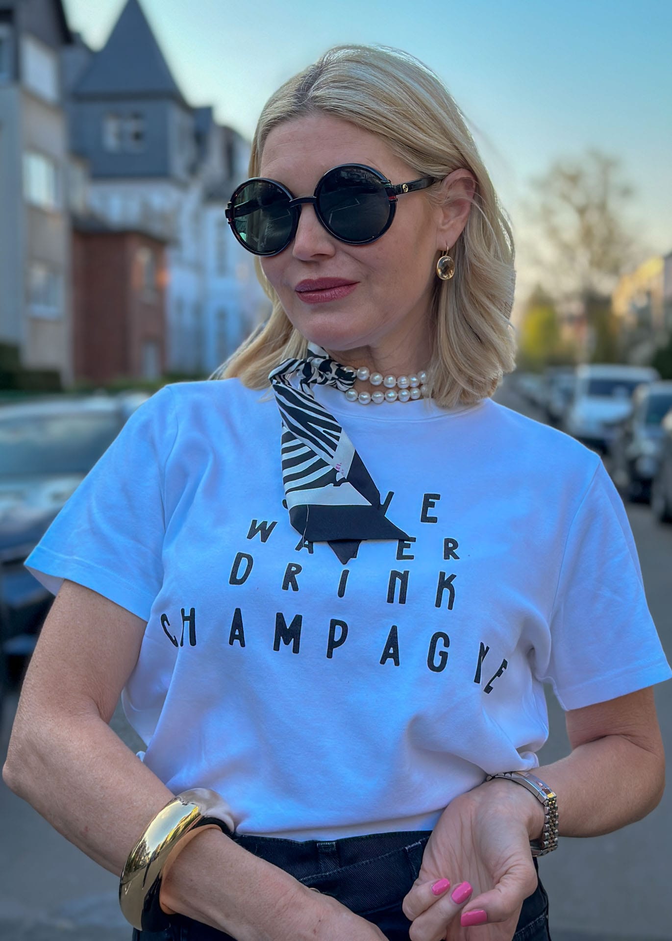T-Shirt Save Water Drink Champagne