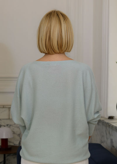 Pull en cachemire menthe