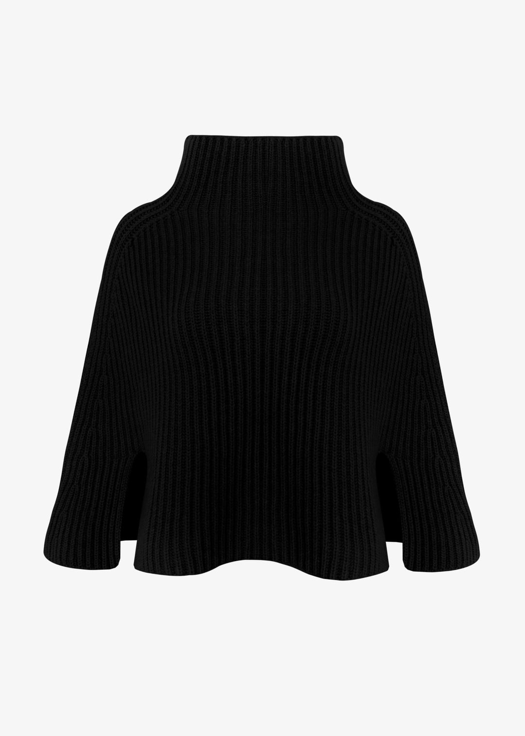 Cropped poncho black - puretoi