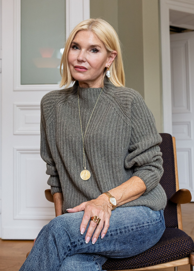 Pullover, Cashmere, Salbei