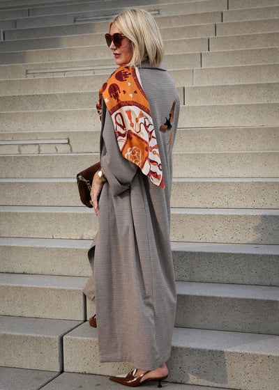 Silk scarf Signature Orange XL