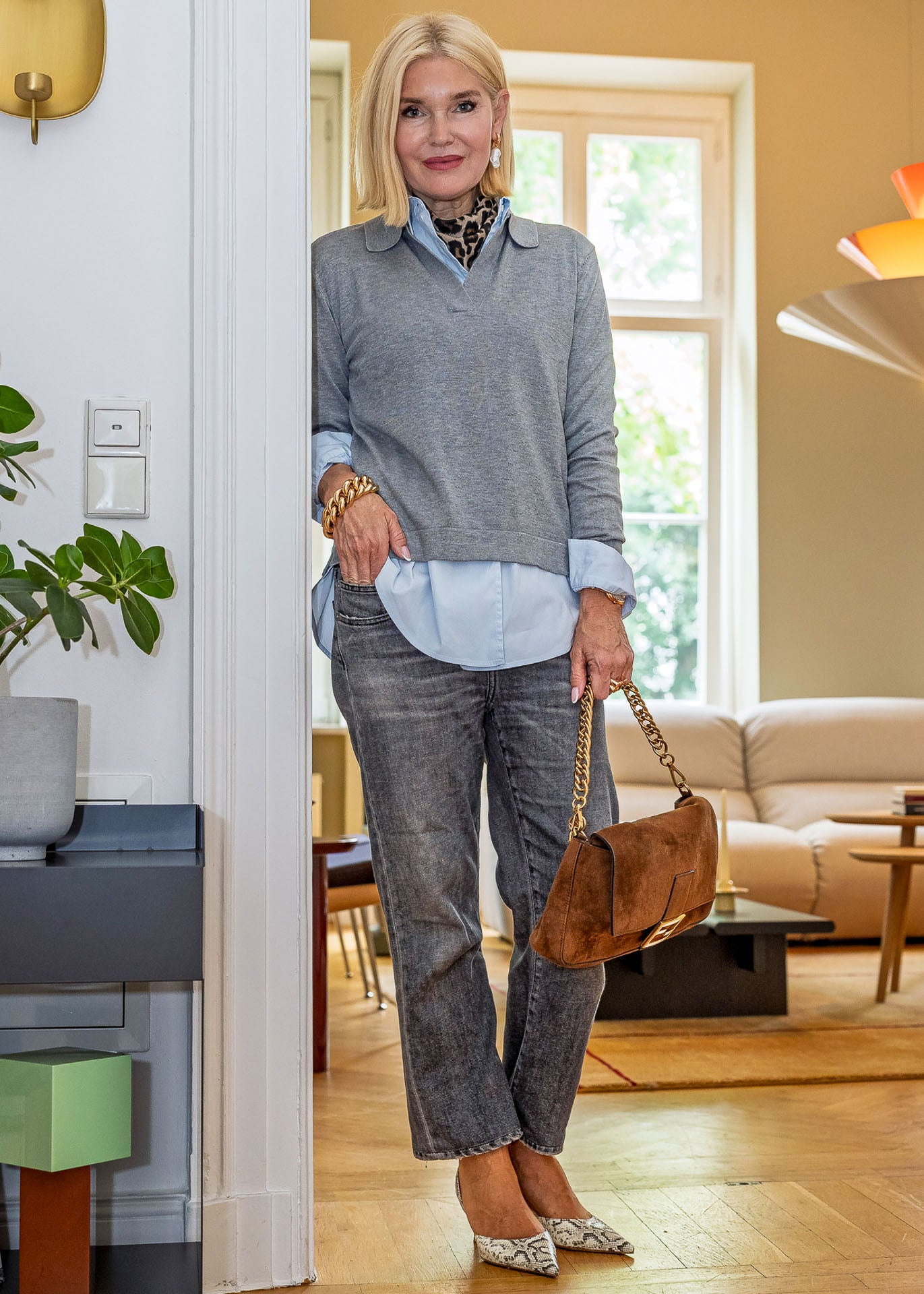 Pullover Polo, Flanell