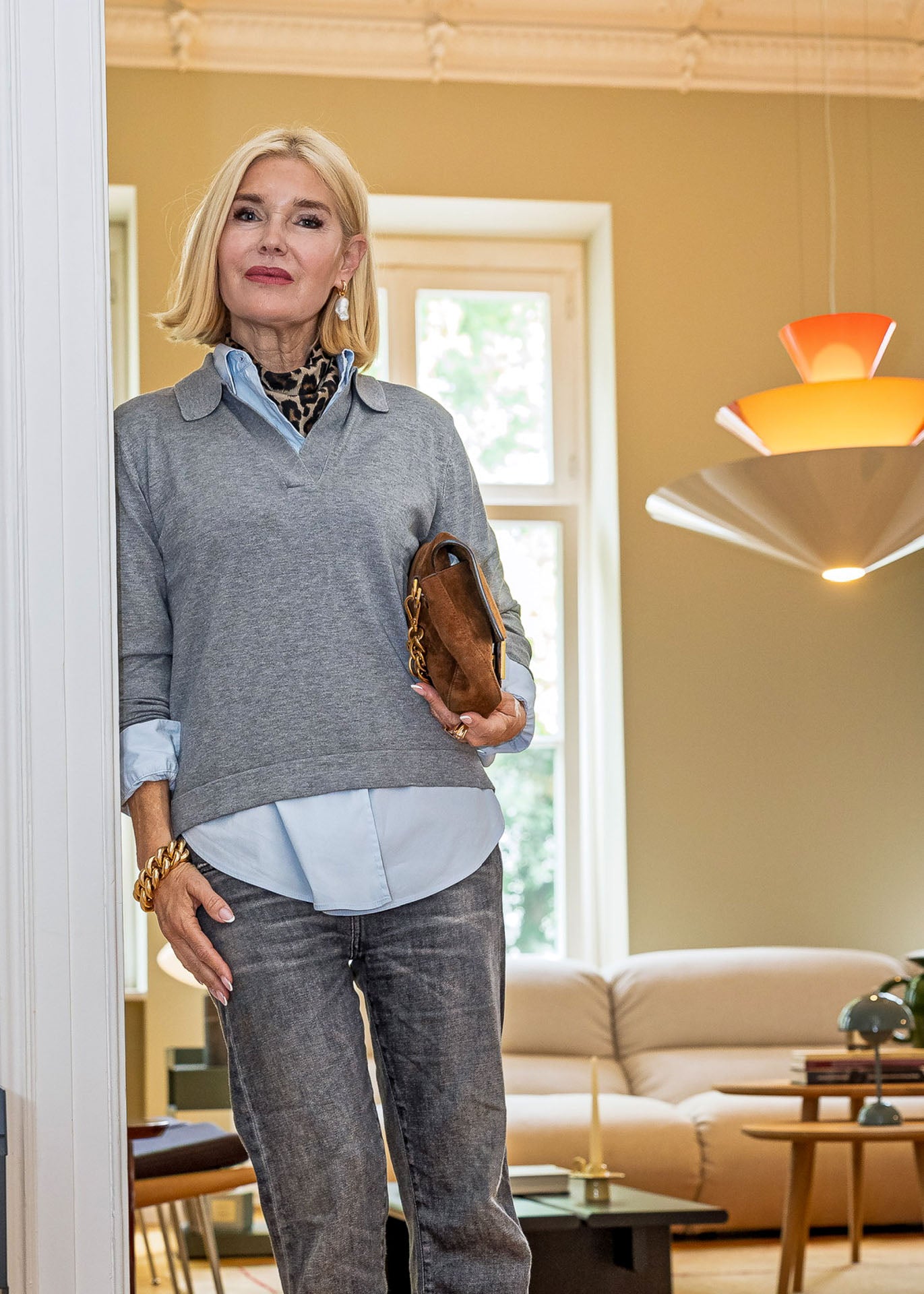 Pullover Polo, Flanell