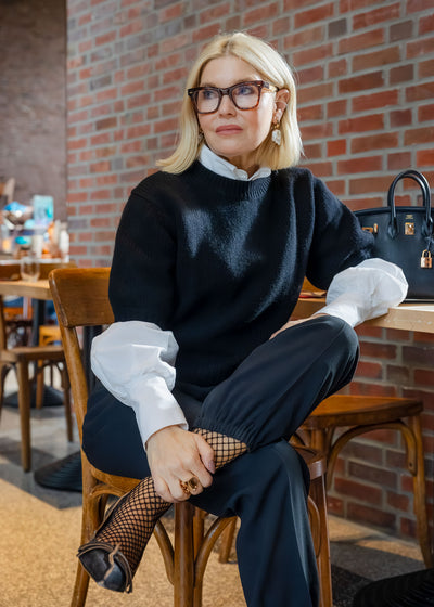 Pullover Kurzarm Schwarz