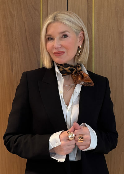 BANDANA 55 LACE COGNAC