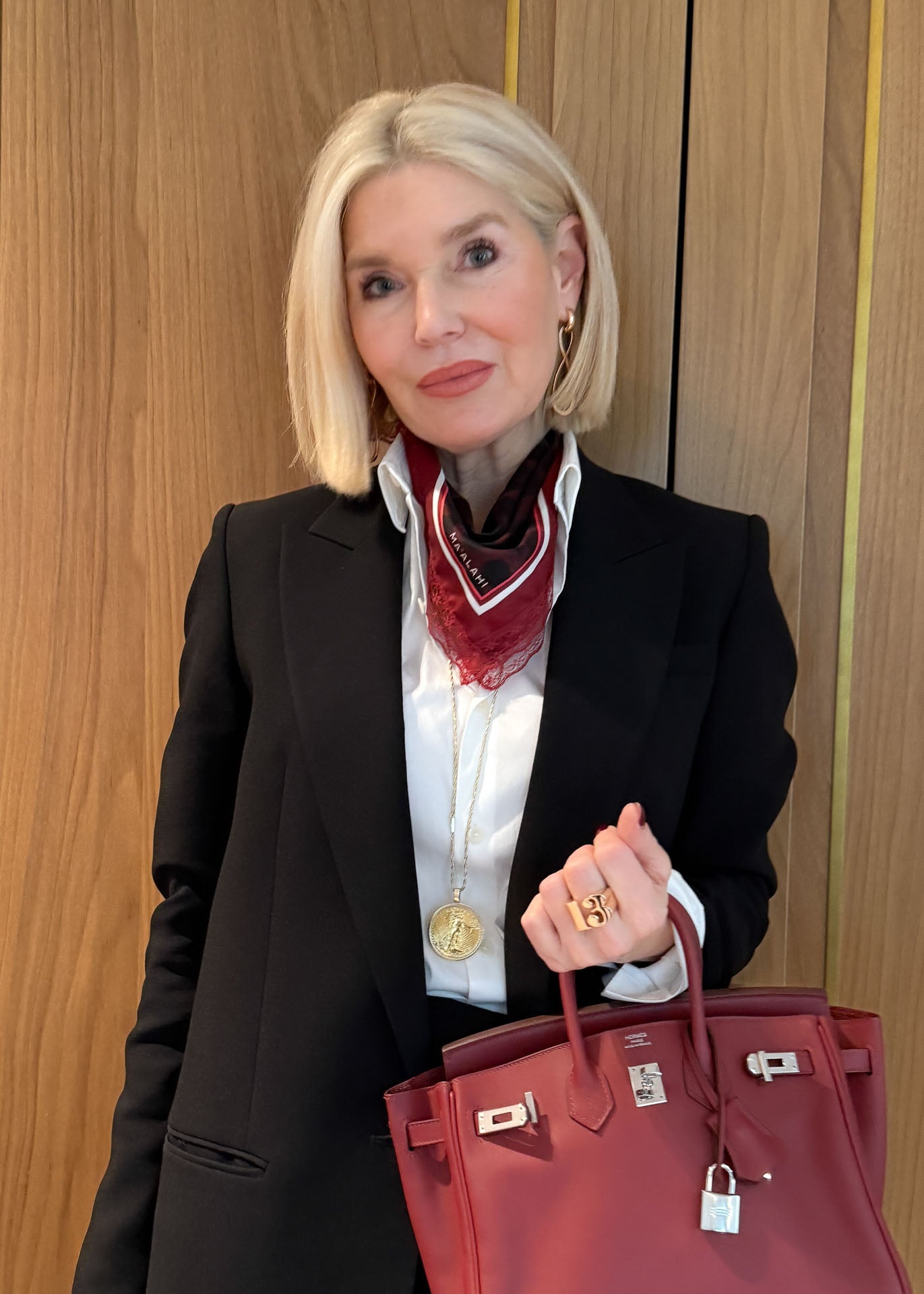 BANDANA 55 LACE BORDEAUX