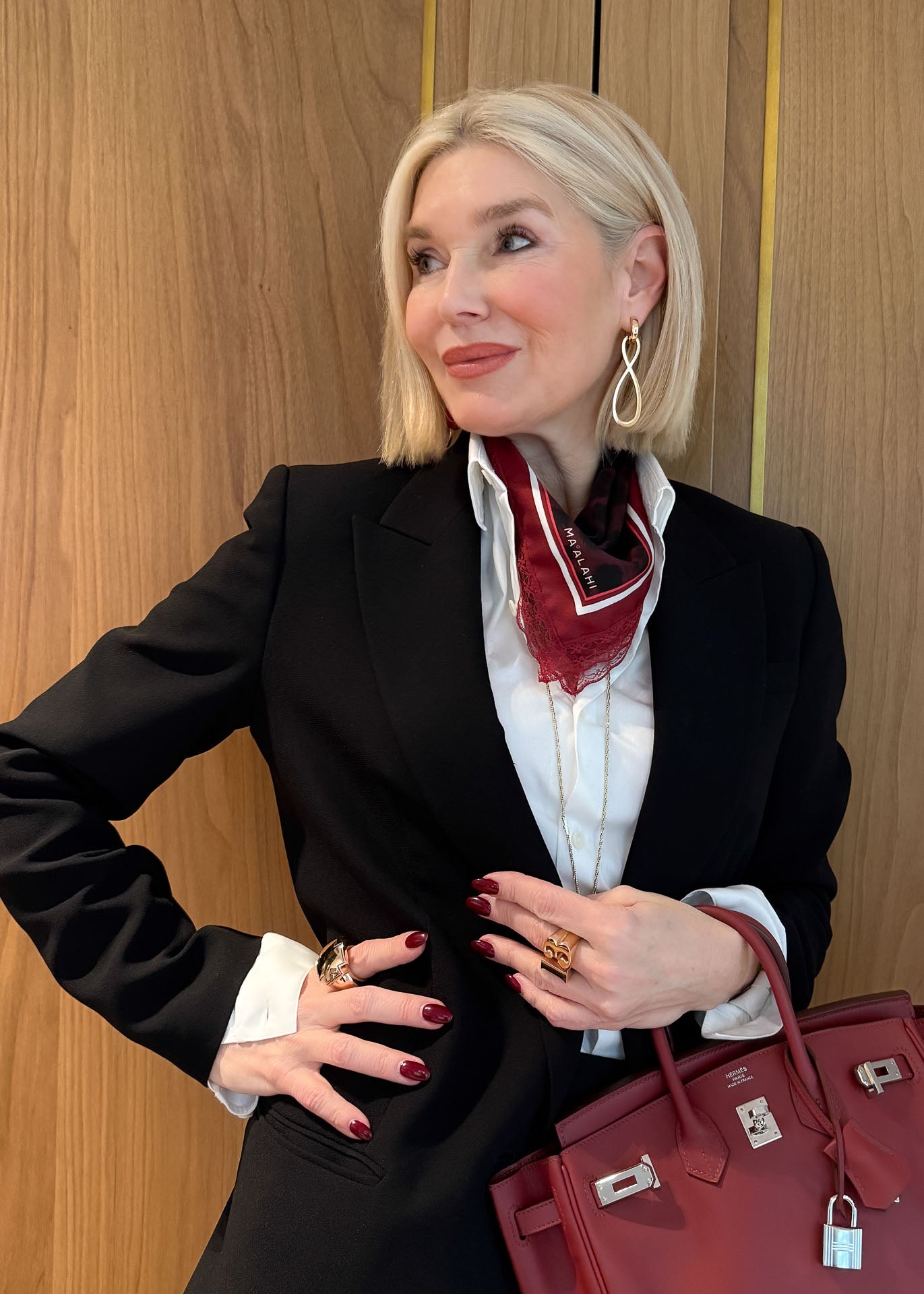 BANDANA 55 LACE BORDEAUX