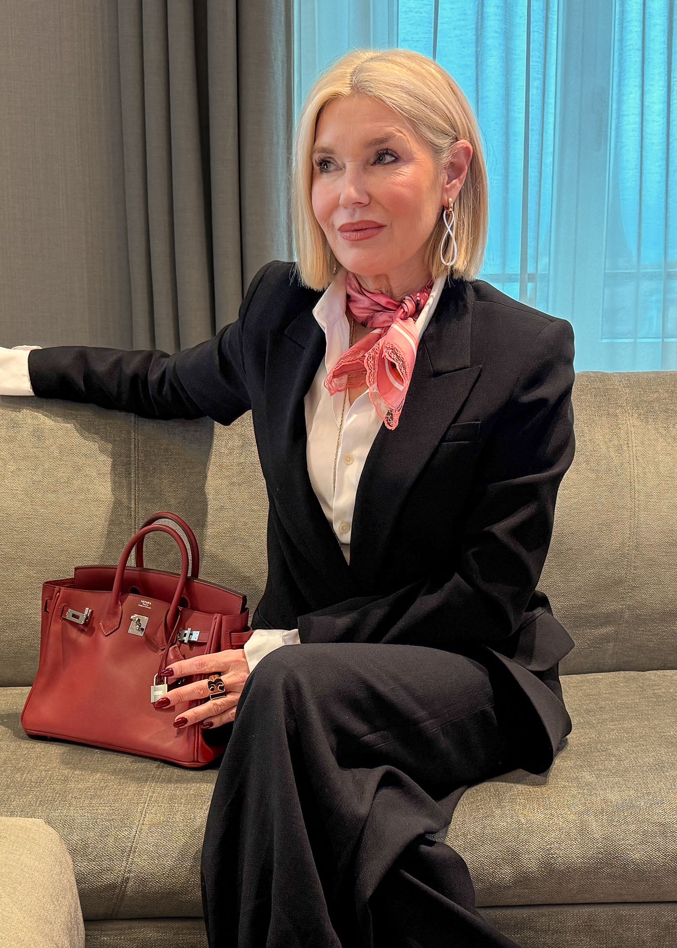 BANDANA 55 LACE PINK