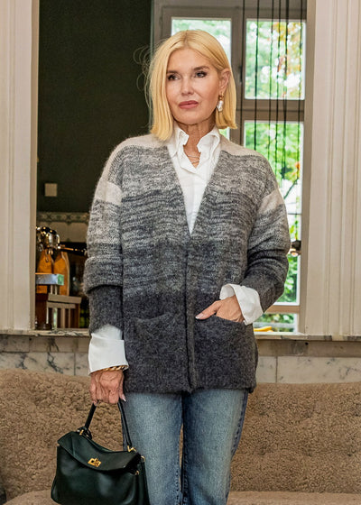 Langer Strickcardigan