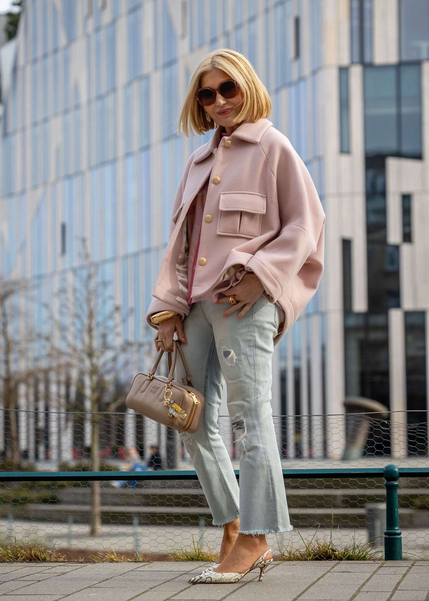 Oversize Jacke Rosé
