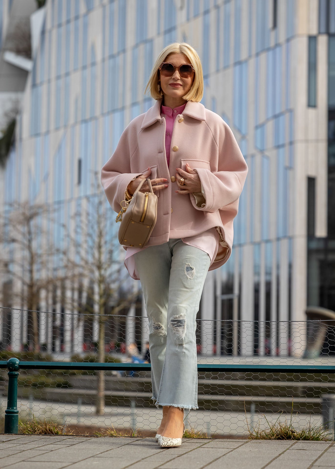 Oversize Jacke Rosé