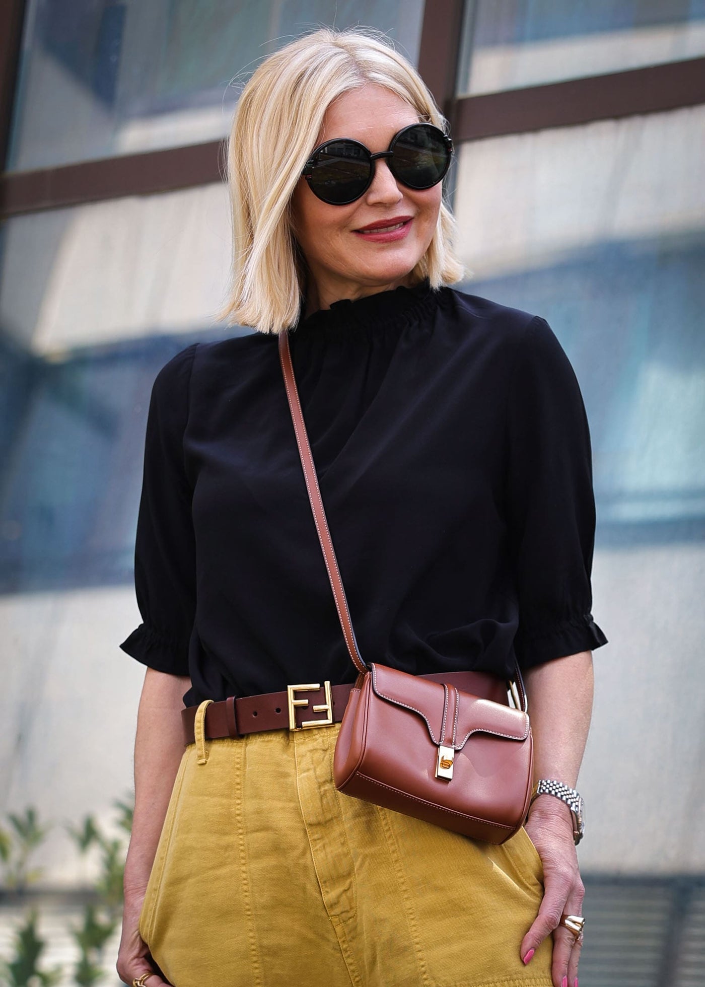 Shirtbluse Seide Schwarz