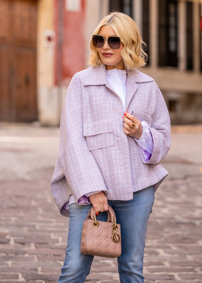 Bouclé Jacke Purple