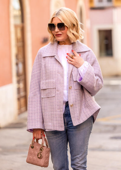 Bouclé Jacke Purple