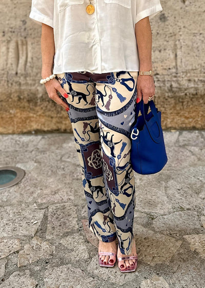 Seidenhose Signature Blau