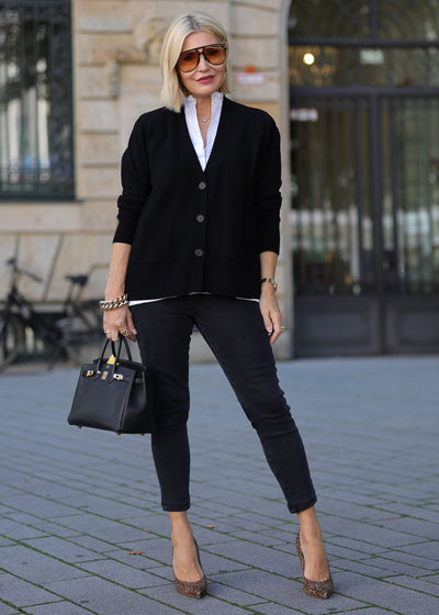 Strickjacke Schwarz