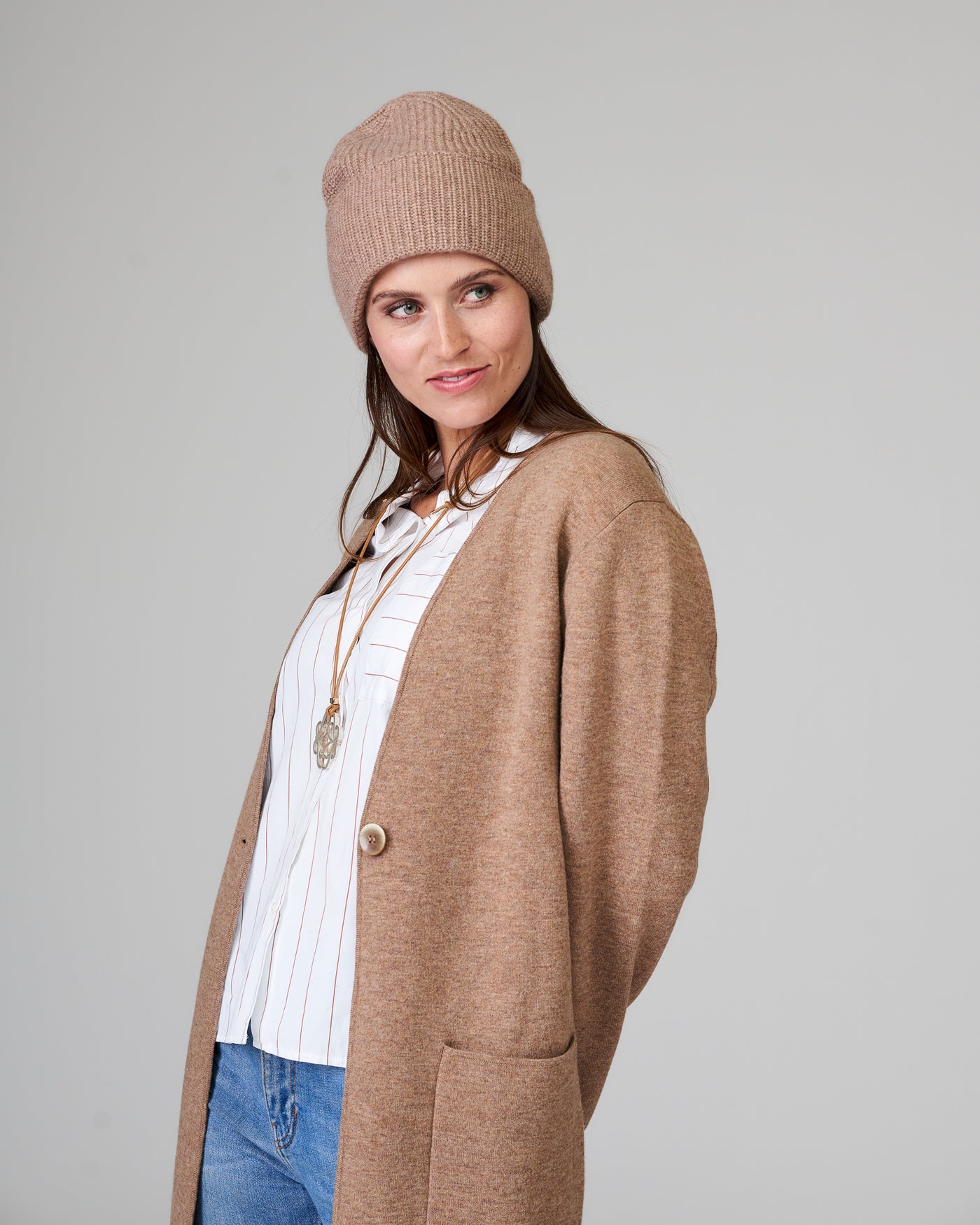 Cashmere hat caramel