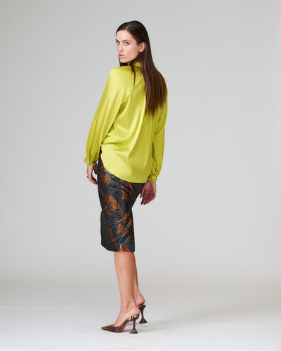 Seidenbluse Tunikastyle Lemon