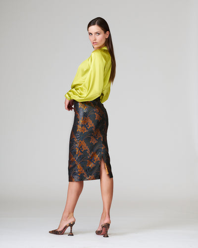 Seidenbluse Tunikastyle Lemon