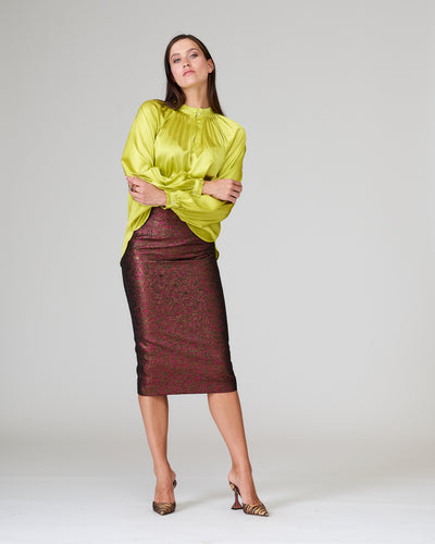 Seidenbluse Tunikastyle Lemon