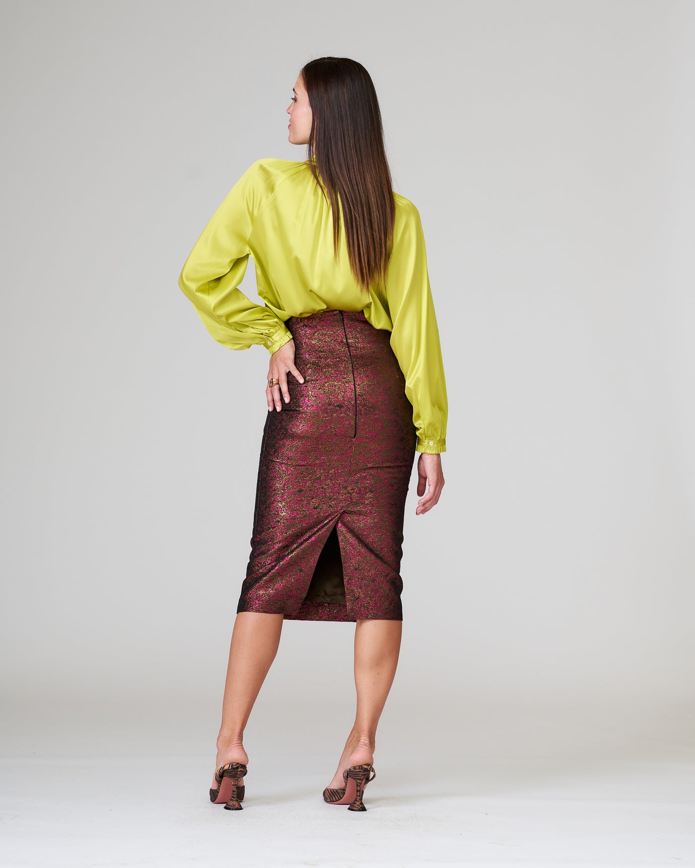 Seidenbluse Tunikastyle Lemon