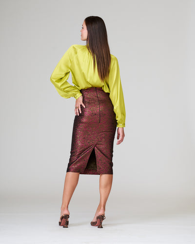 Seidenbluse Tunikastyle Lemon
