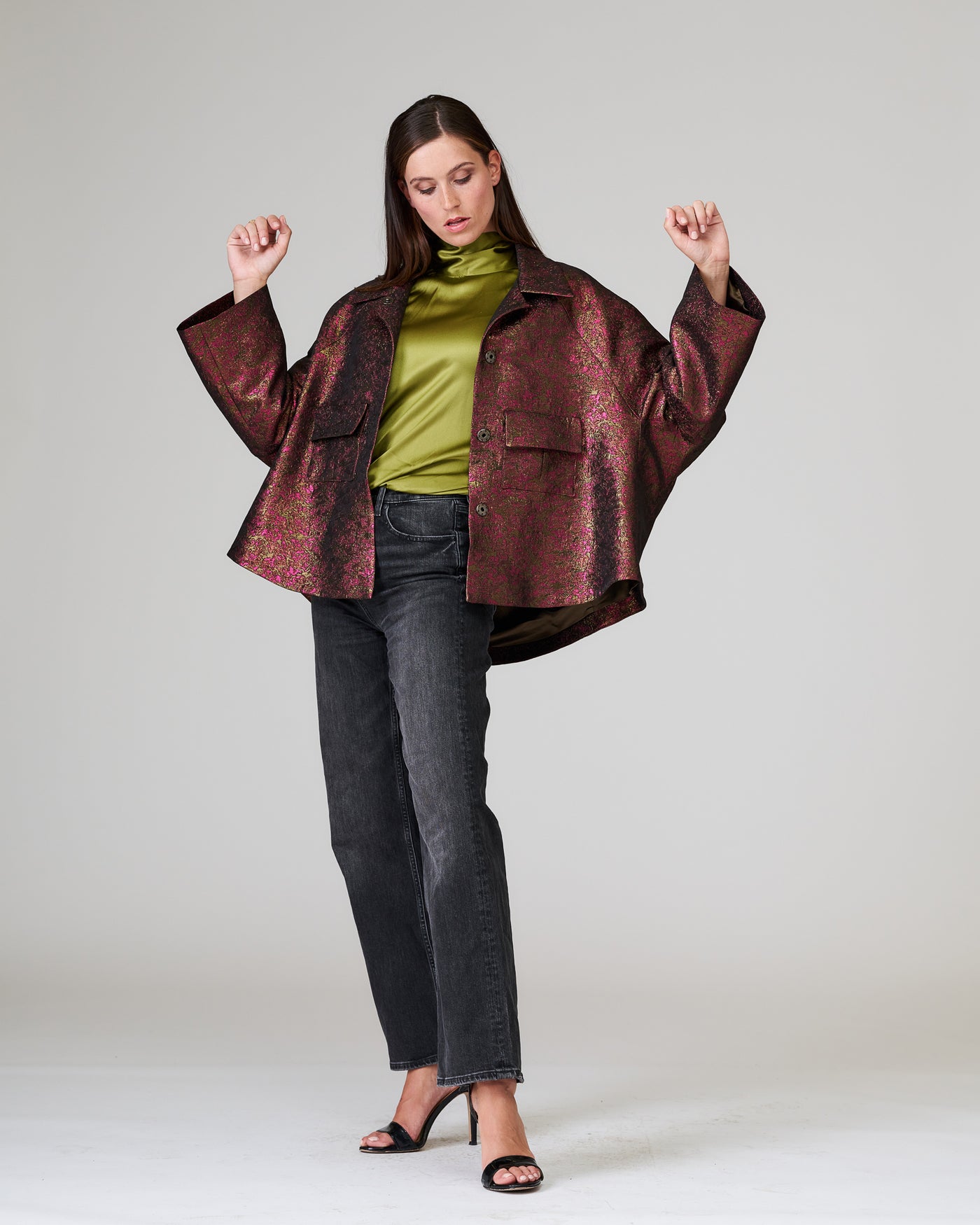 Oversize jacket bordeaux