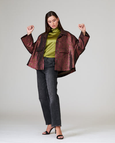 Veste oversize bordeaux