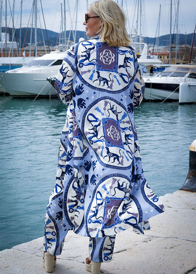 Seidenmantel Signature Blau