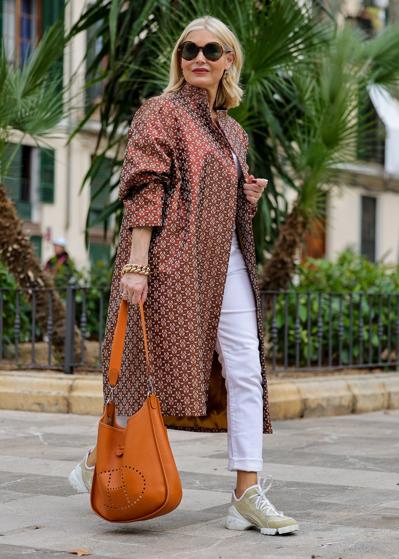 Abrigo oversize de jacquard