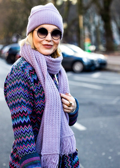 Cashmere Mütze Mauve