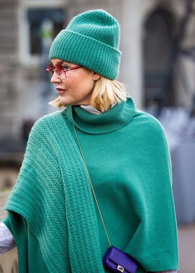 Cashmere Mütze Grün