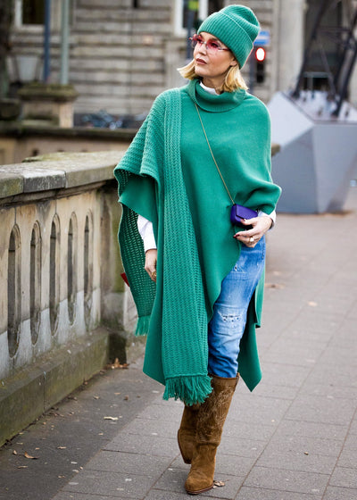 Cashmere Mütze Grün