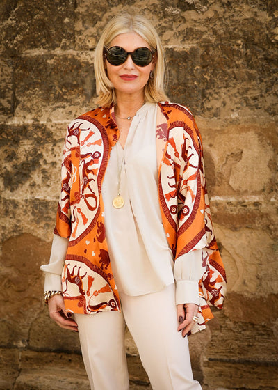 Silk cape Signature Orange