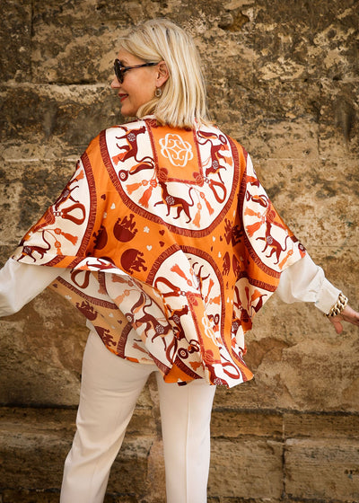 Silk cape Signature Orange