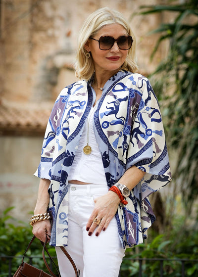Seidencape Signature Blau