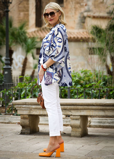Seidencape Signature Blau