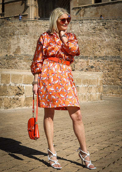 Seidenkleid kurz Sunset