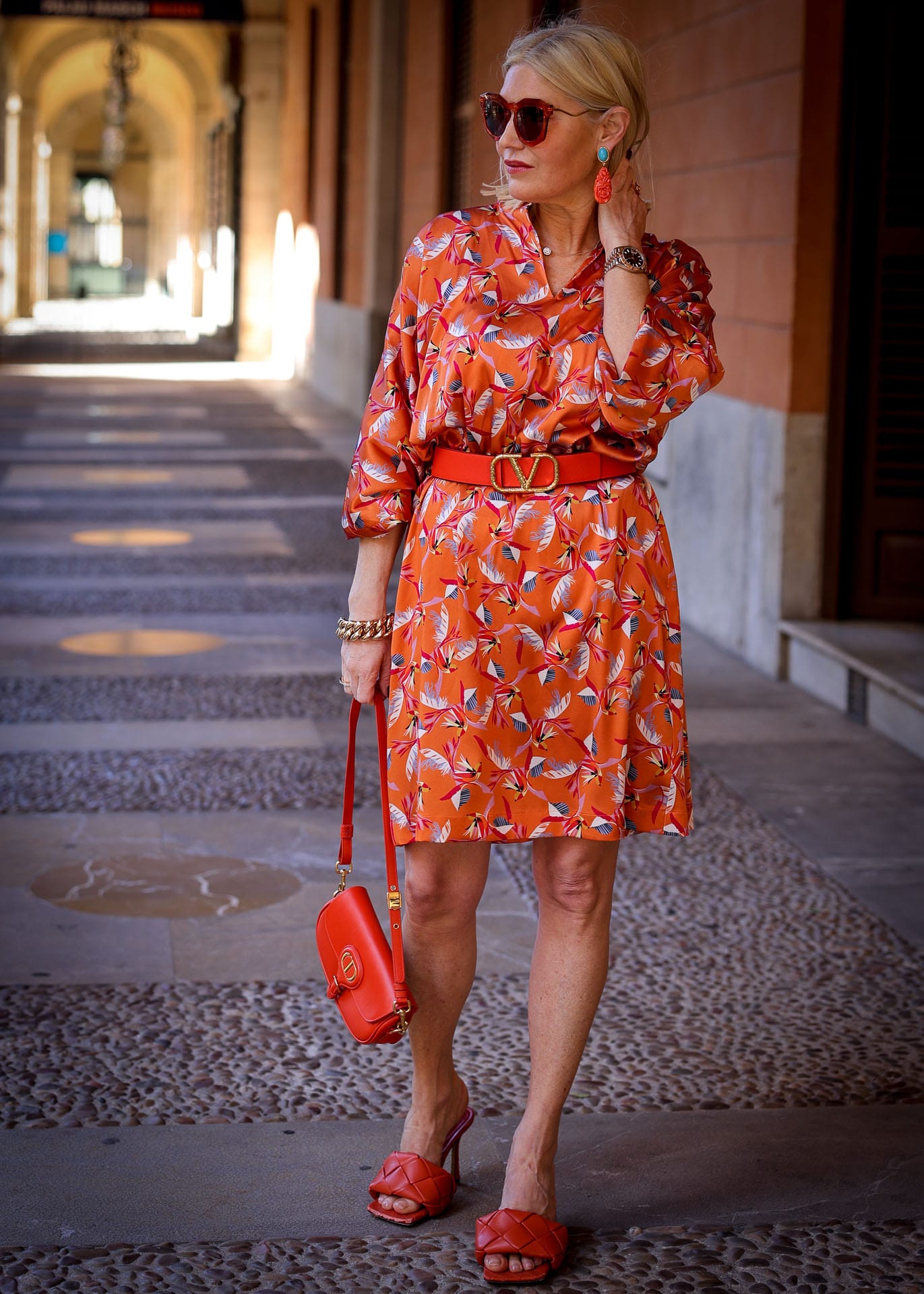 Robe en soie courte Sunset