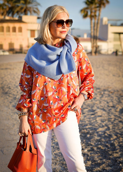 Silk blouse Sunset