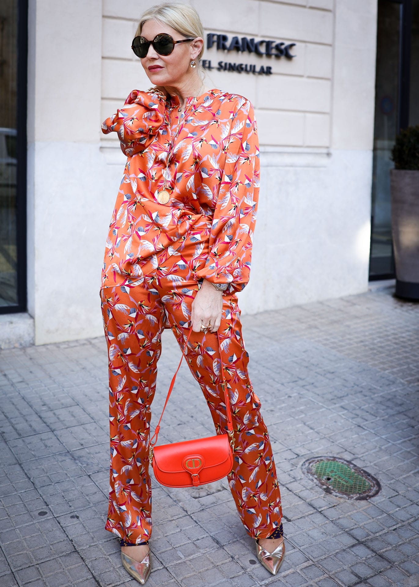 Sunset silk trousers