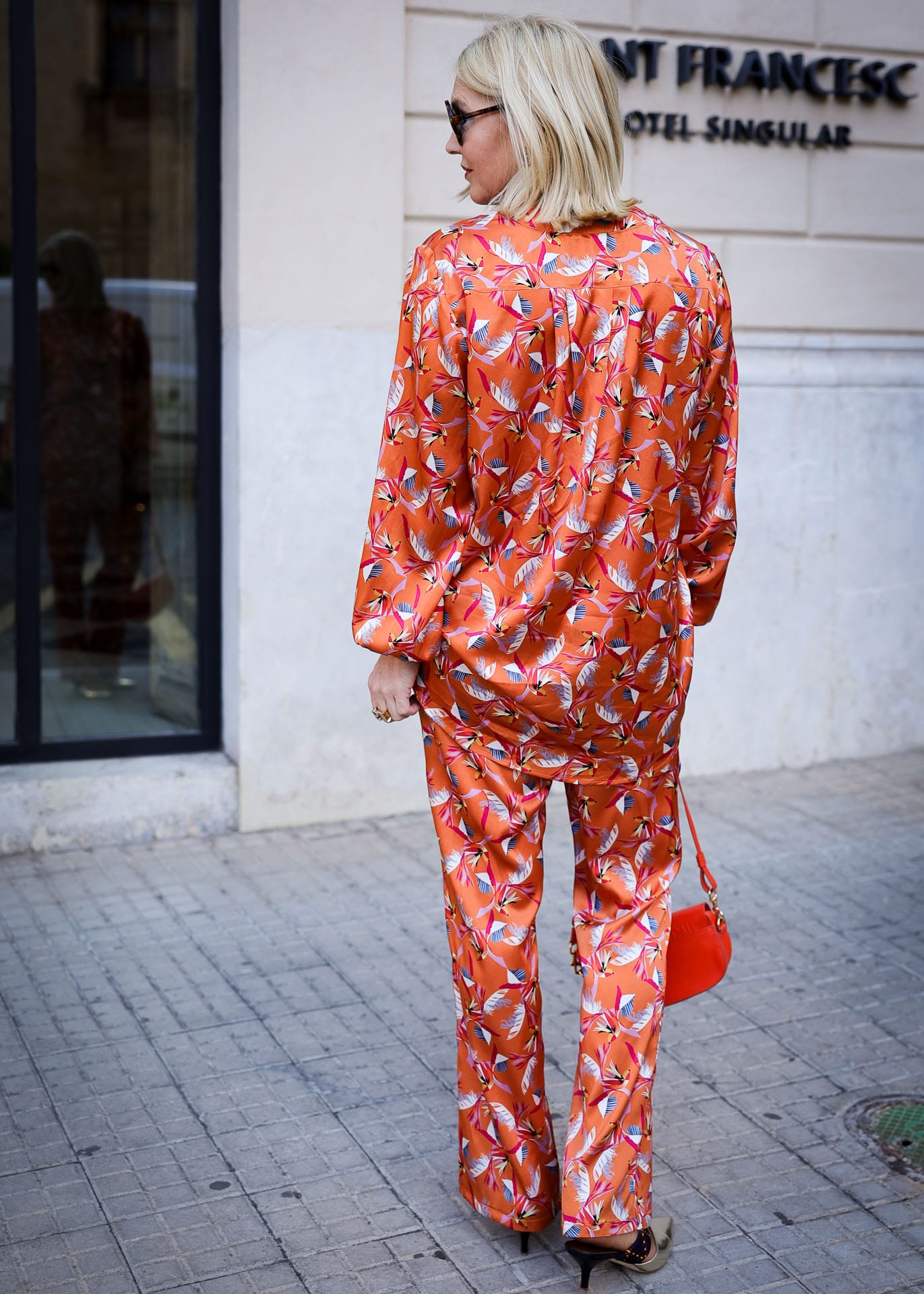 Sunset silk trousers