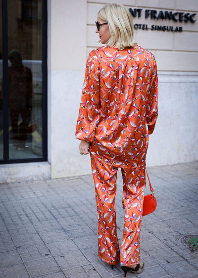 Sunset silk trousers