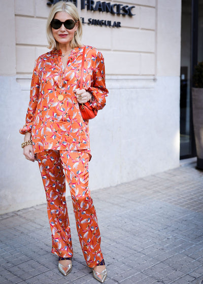 Sunset silk trousers