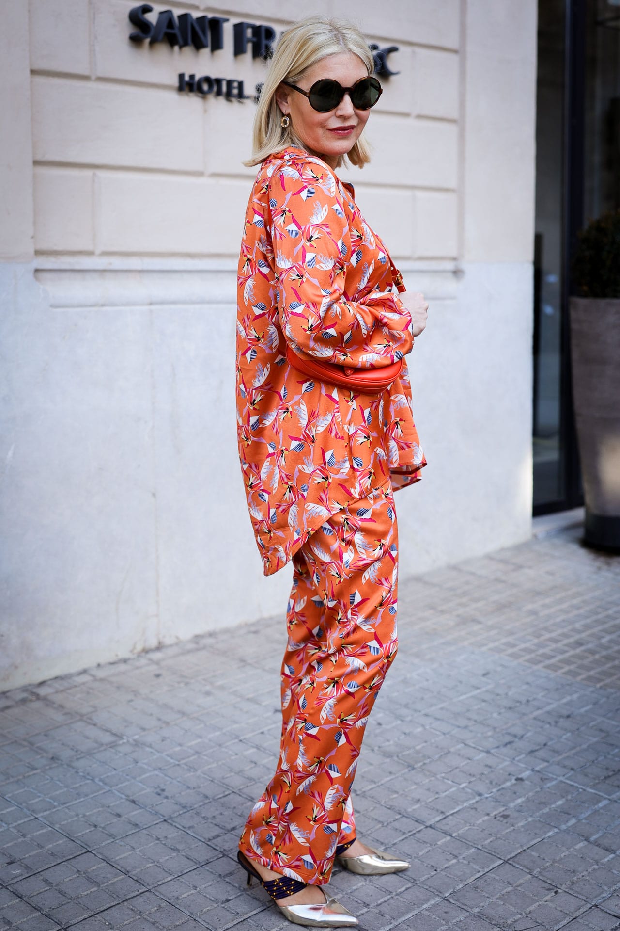 Sunset silk trousers