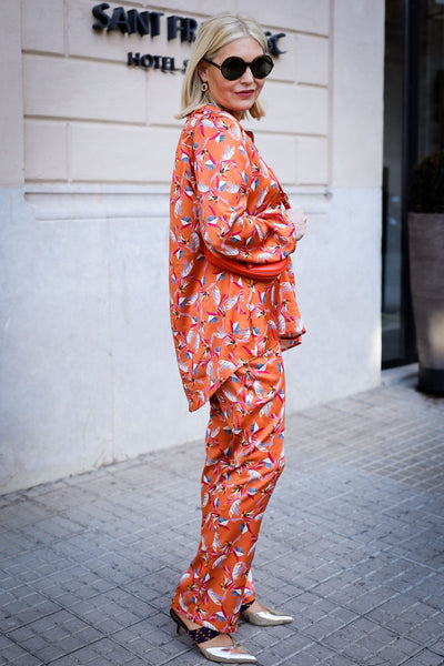Sunset silk trousers