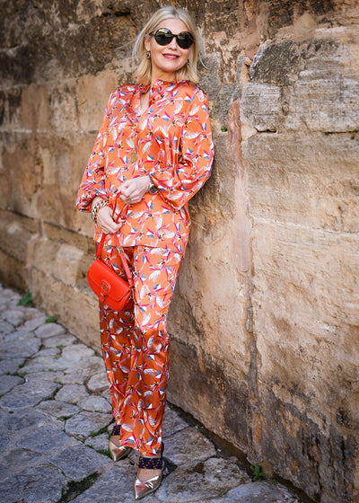 Sunset silk blouse