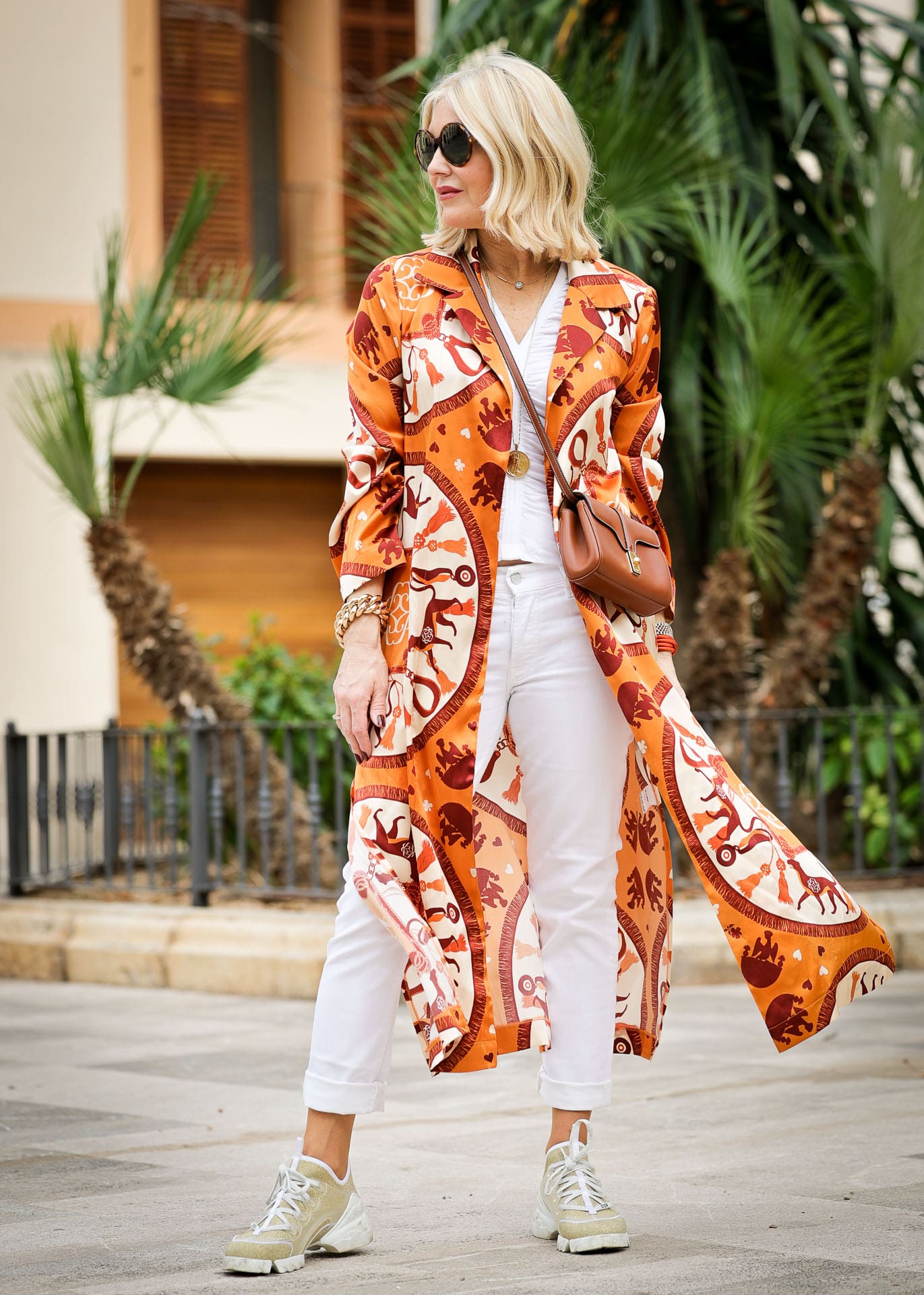 Silk coat Signature Orange